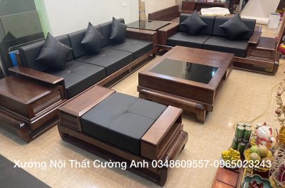 Sofa Gỗ Phòng Khách Gia Đình Hiện Đại CAN8