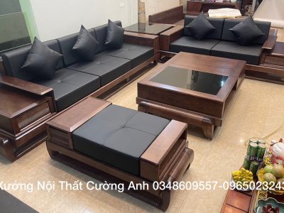 Sofa Gỗ Phòng Khách Gia Đình Hiện Đại CAN8