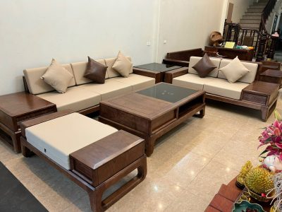 Sofa gỗ chân choái hàng đẹp