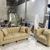 Bộ Sofa Tân Cổ Điển Bọc Da Cao Cấp