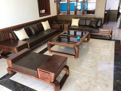 Sofa Gỗ Phòng Khách Tự Nhiên Gỗ Thịt CA13n